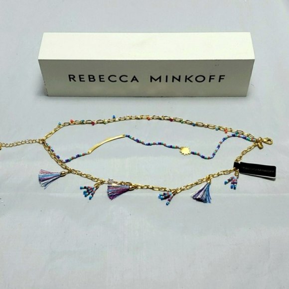 Rebecca Minkoff Anklet Multi Color Tassel A30574 - Picture 1 of 6